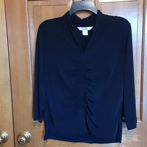 TanJay Black V-Neck Pullover Top